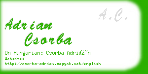 adrian csorba business card